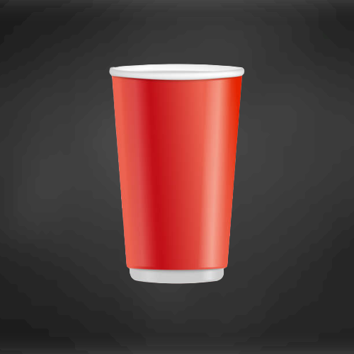 Burgundy &white Double wall paper cup 12oz	